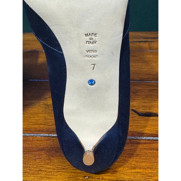 Something Bleu bridal heels size 7 excellent condition - Picture 2 of 6